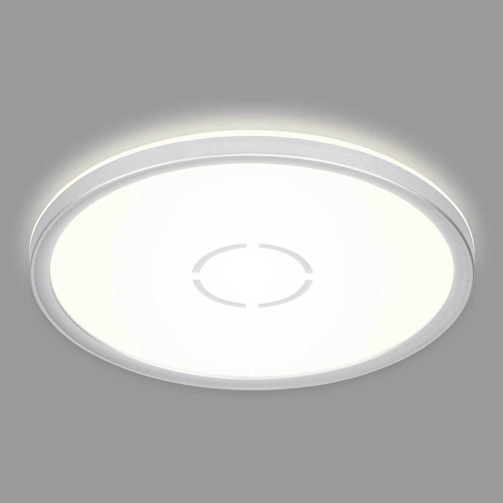 LED-kattovalaisin Free, Ø 29 cm, hopea