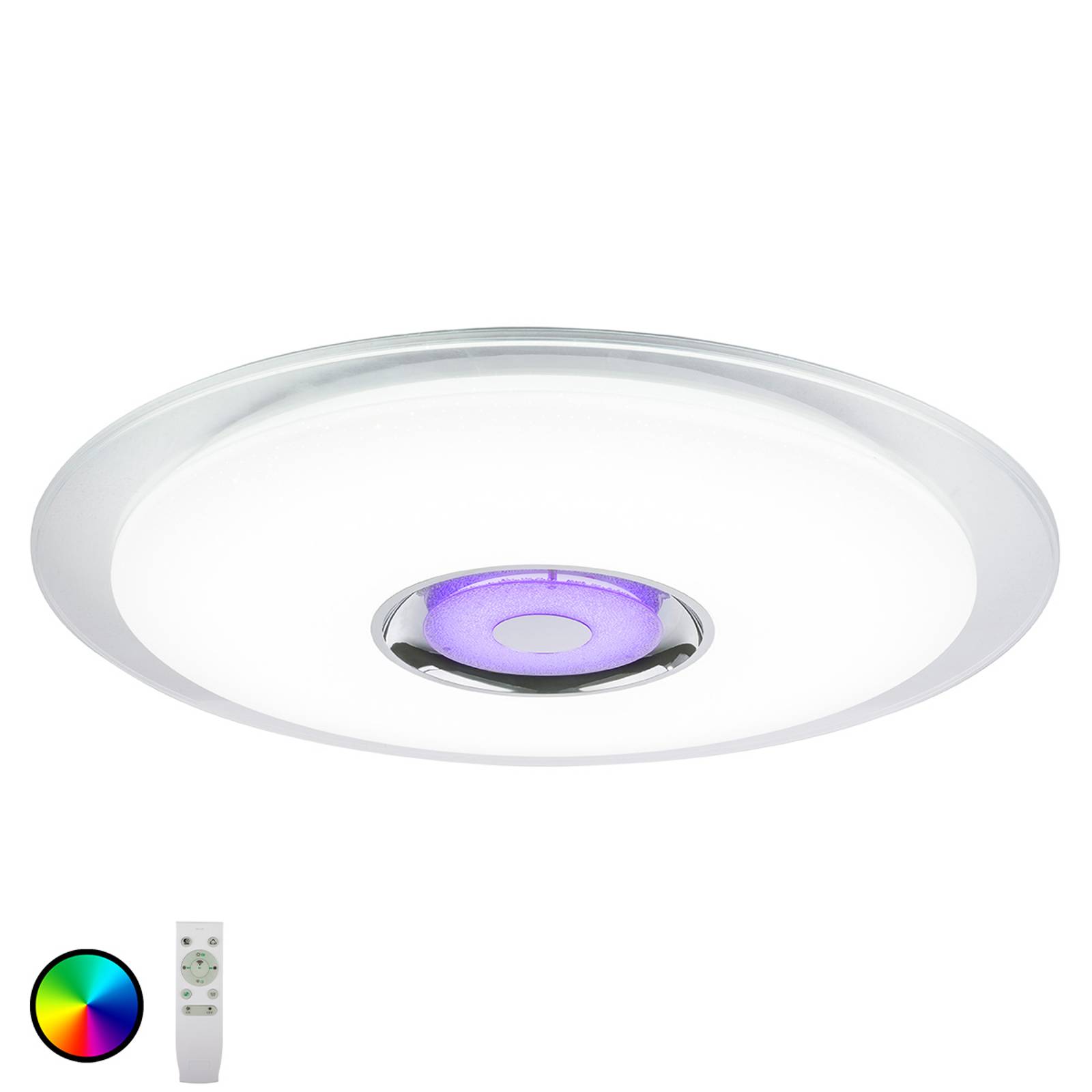 LED-kattovalaisin Tune RGB kaiuttimella Ø 60