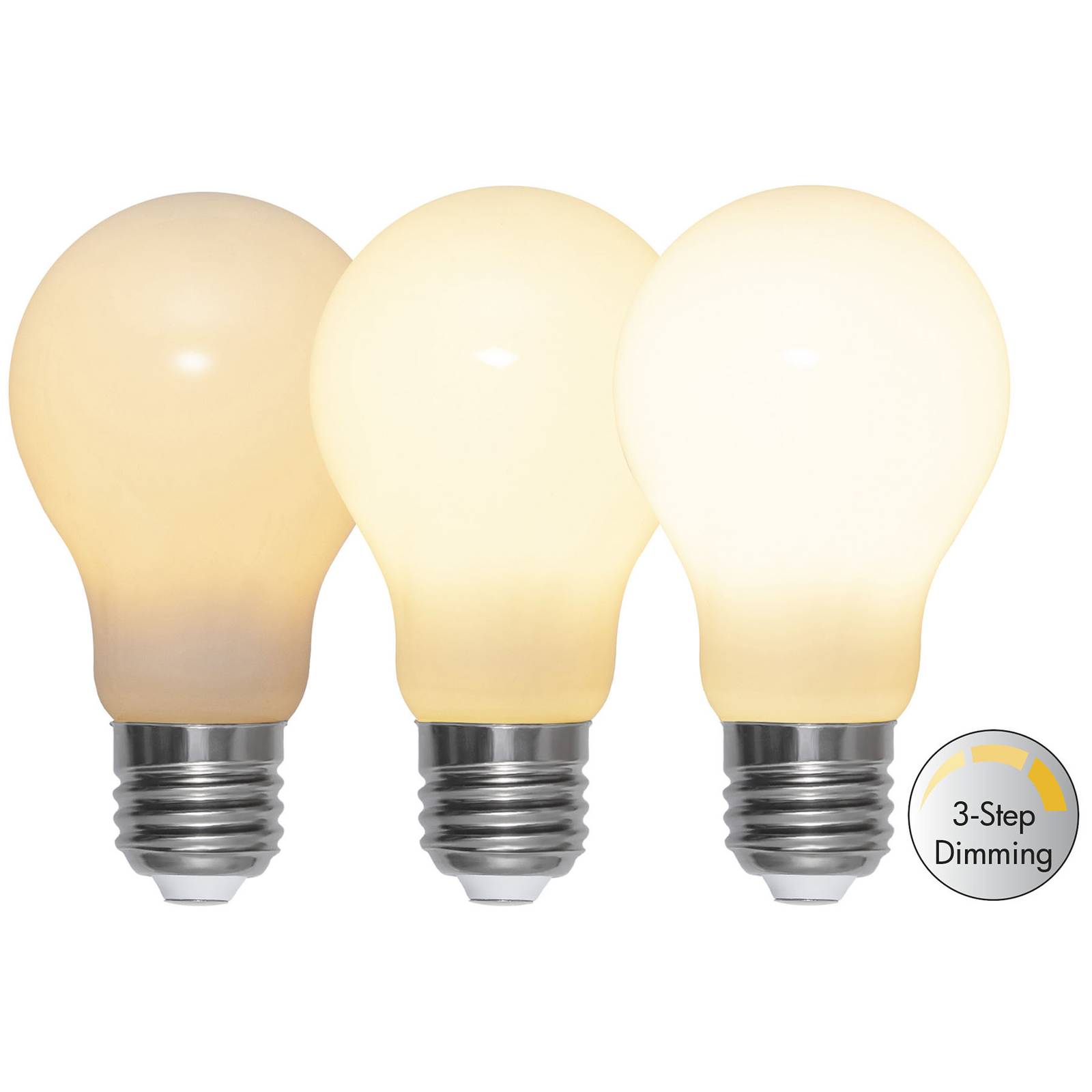 LED-lamppu E27 A60 6,5W 600lm 3-step-dim, opal