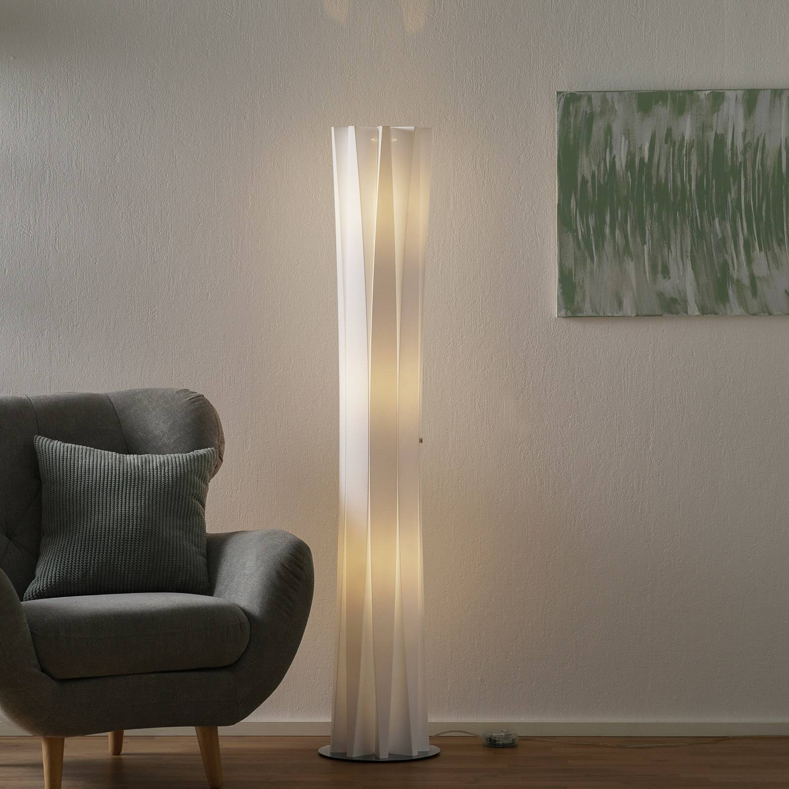 Slamp Bach lattiavalaisin korkeus 161 cm valkoinen