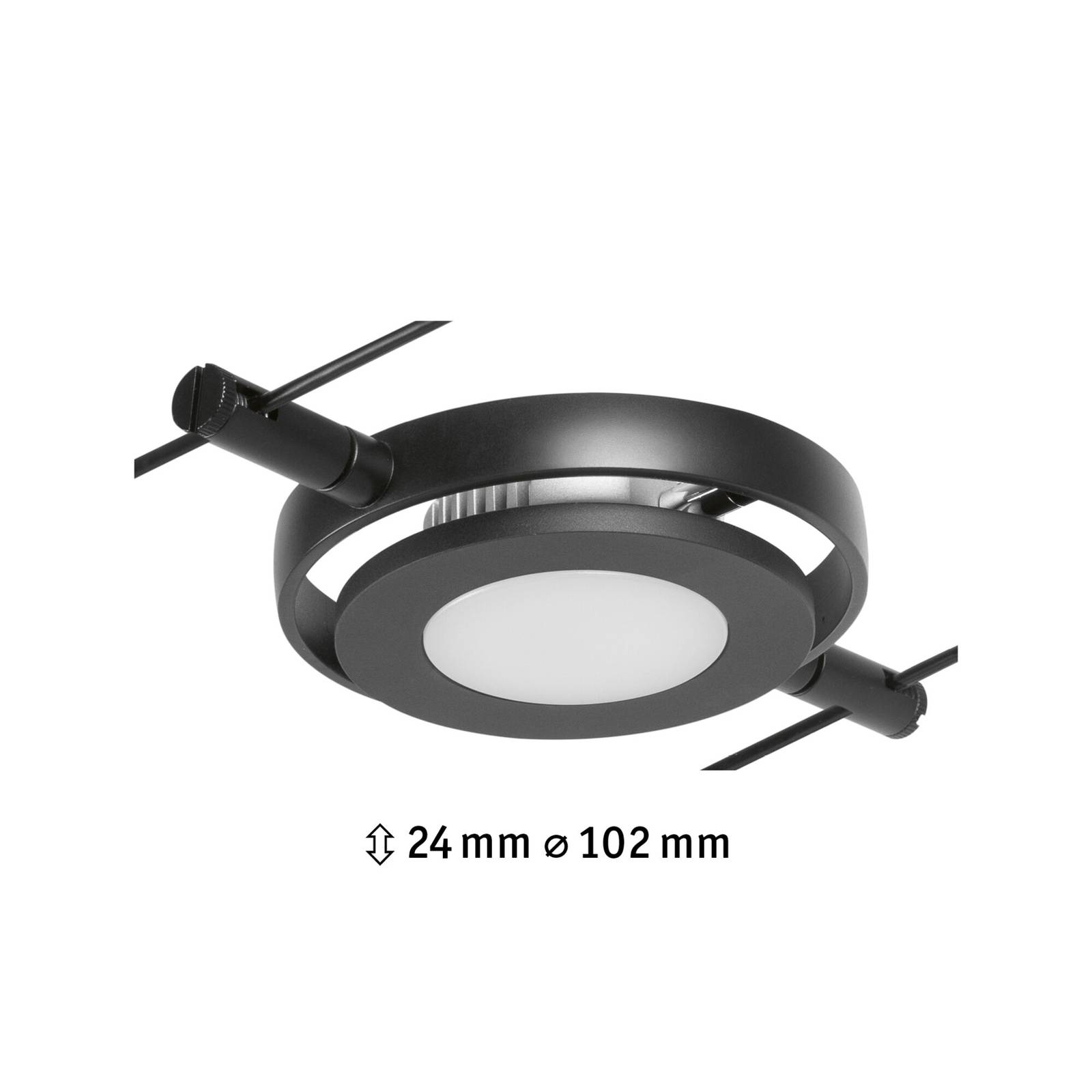 Paulmann Wire RoundMac-spotti musta