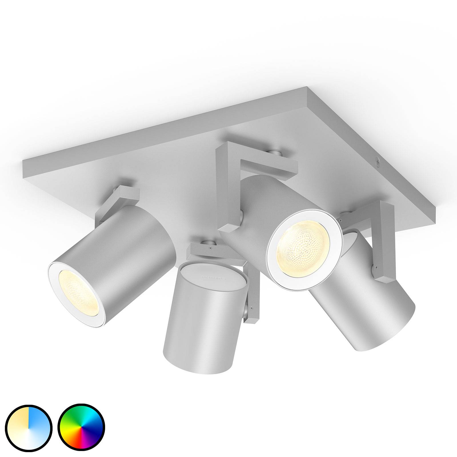 Philips Hue Argenta LED-spotti 4-lamppuinen alu
