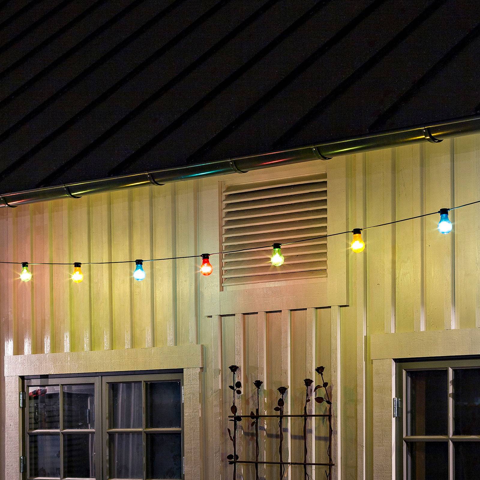 Valoketju Biergarten 20 värikästä LED-lamppua