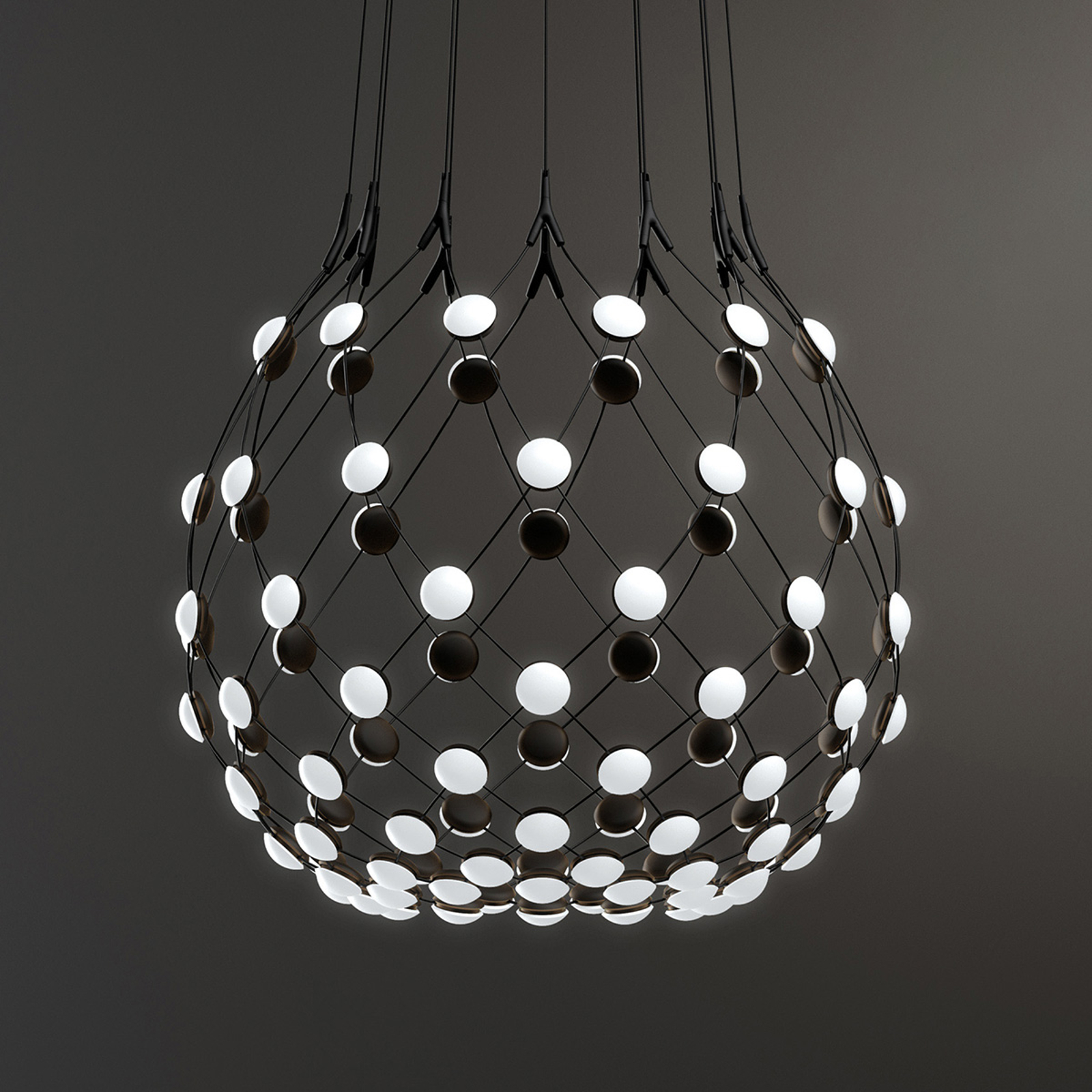 Luceplan Mesh riippuvalaisin Ø 80 cm 5 m ripustin