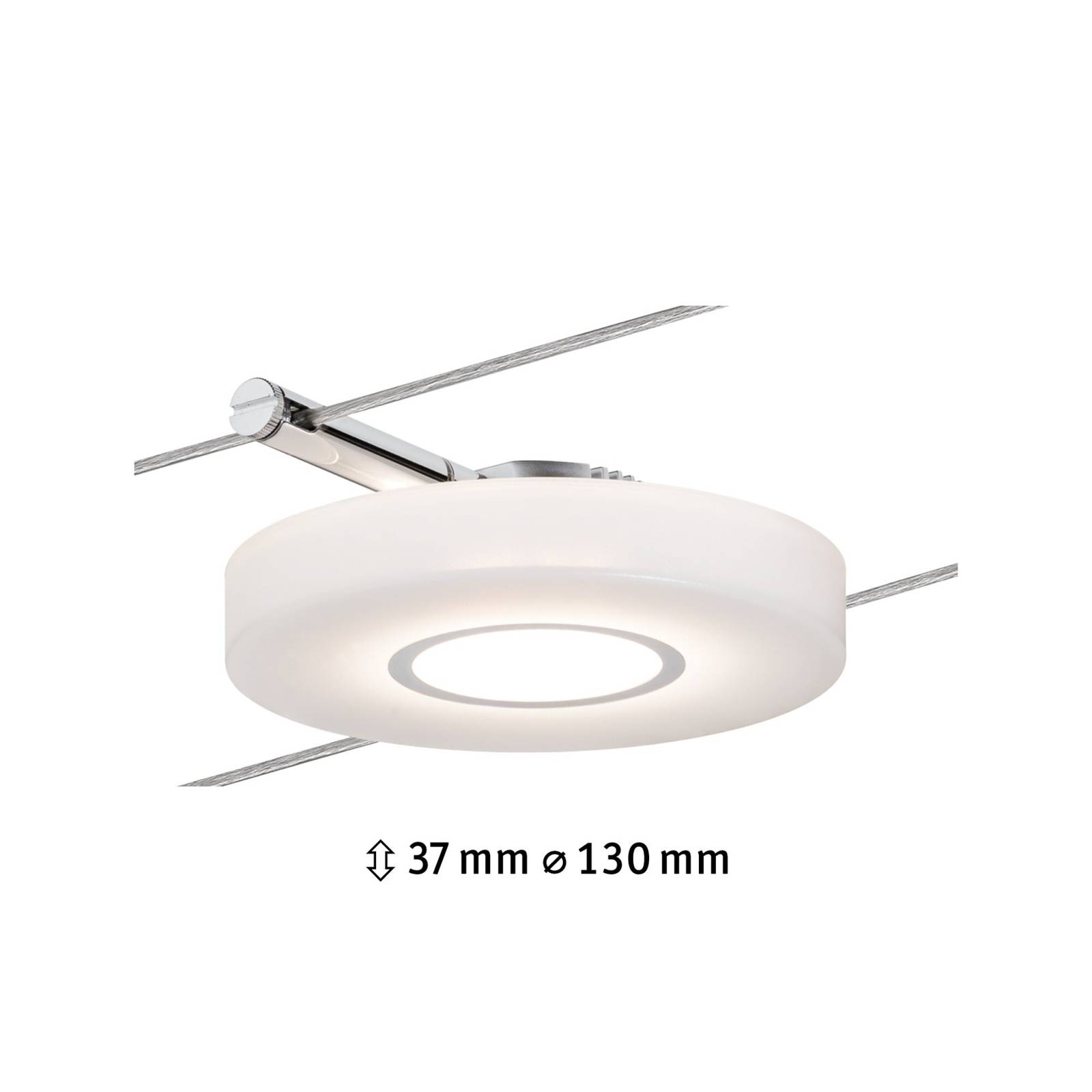 Yksittäinen valaisin vaijerijärj DiscLED I 12 V DC