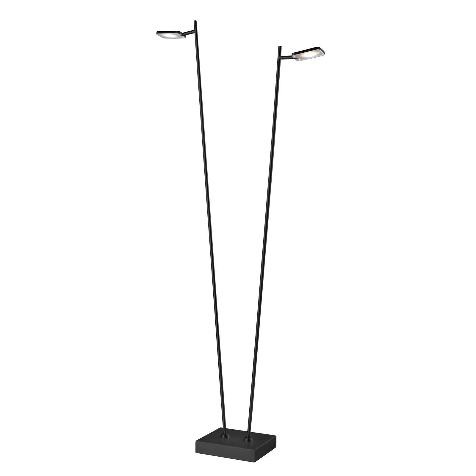 LED-lattiavalaisin Quad, himmennin 2-lamp., musta
