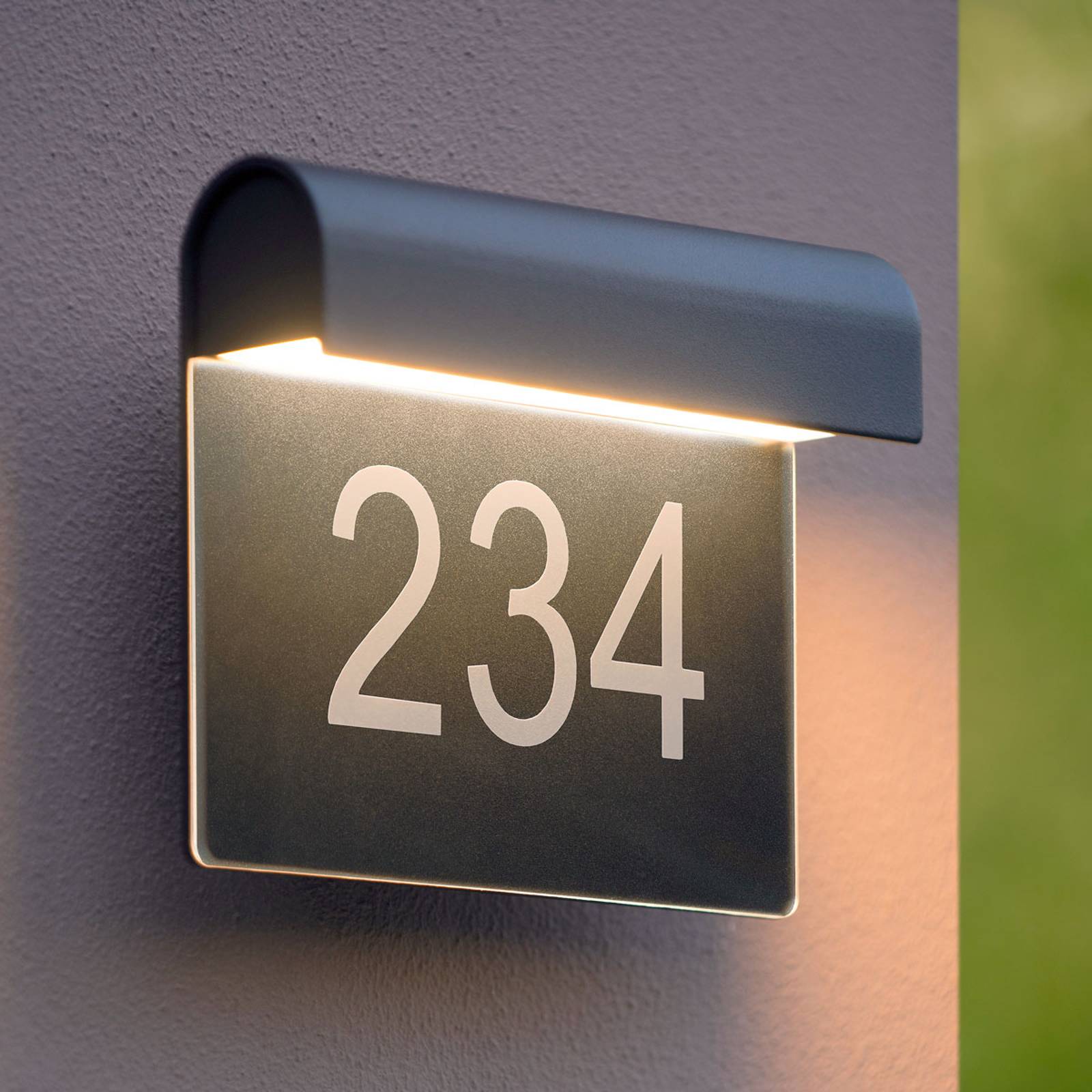 LED-talonnumerovalaisin Thesi, musta