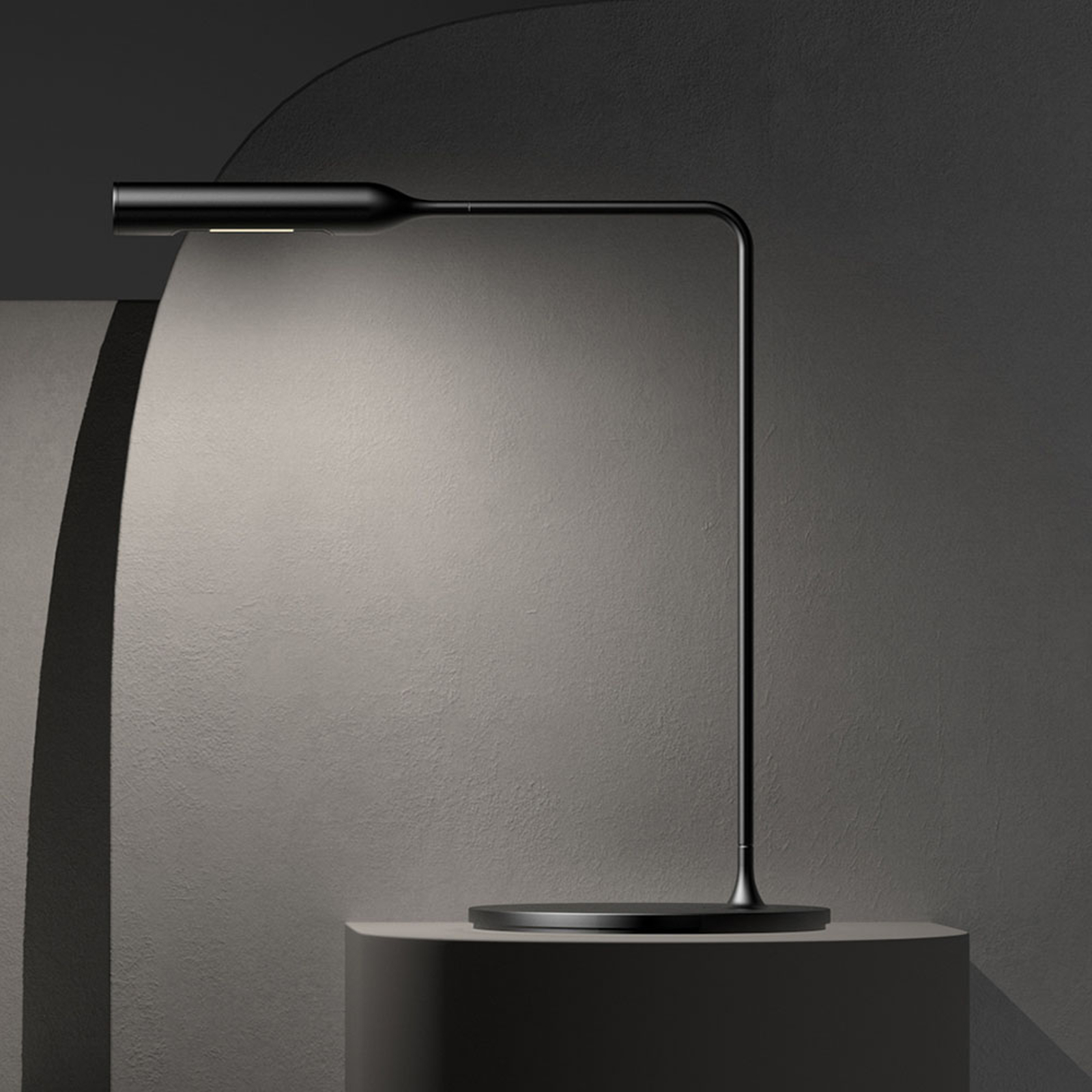 Lumina Flo Bedside -LED-pöytälamppu, musta
