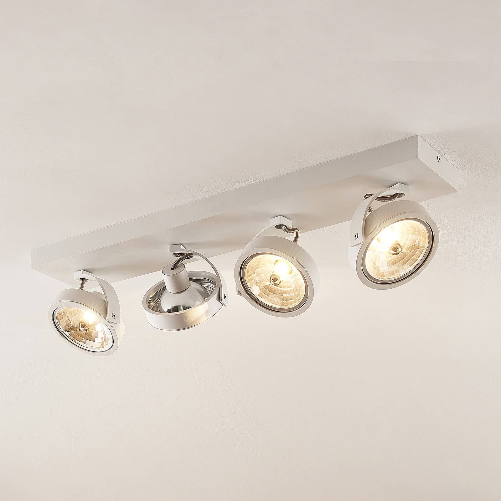Arcchio Dagur -kattovalo, 4-lamp., valkoinen