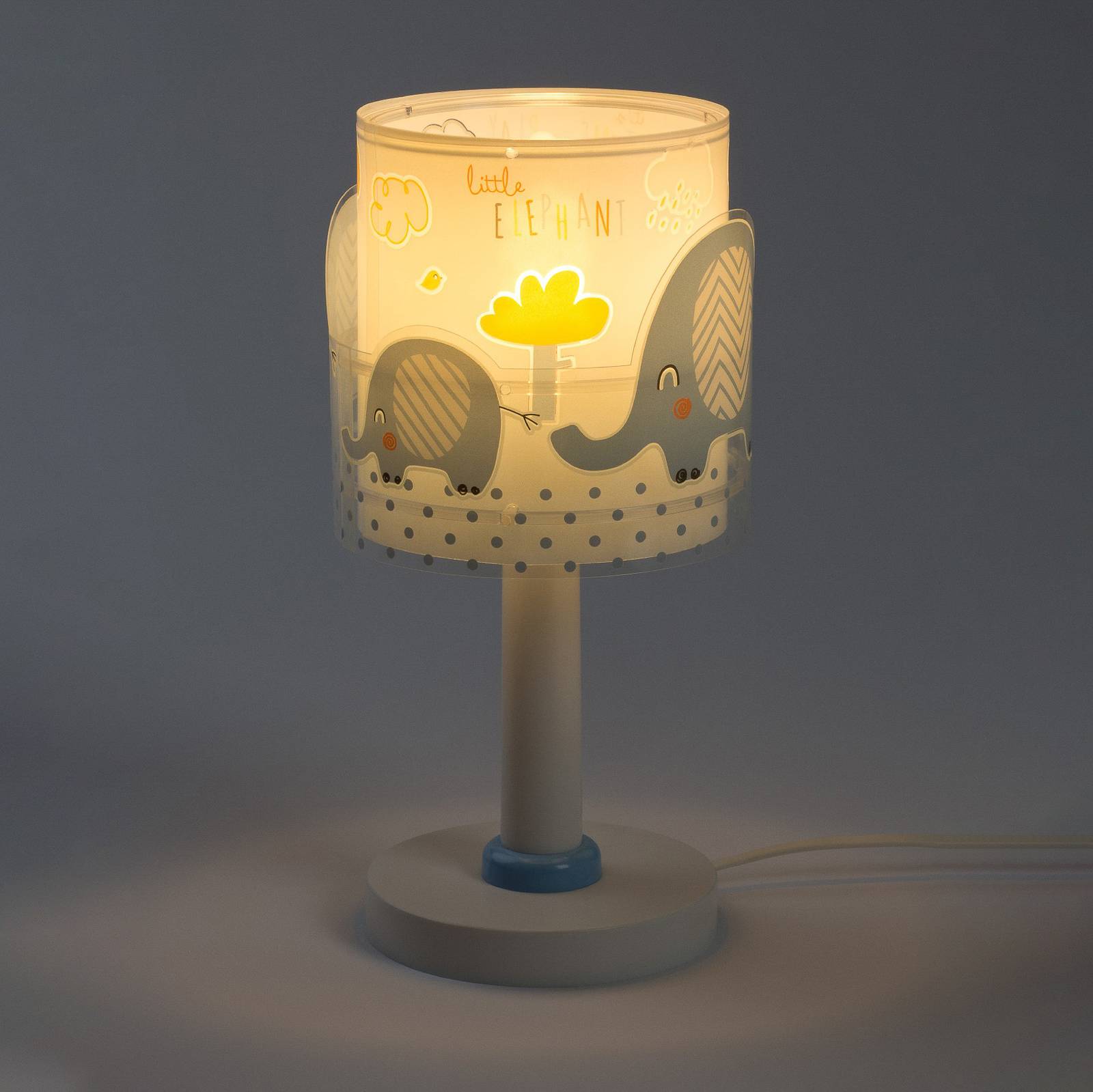 Lasten pöytälamppu Little Elephant, sininen