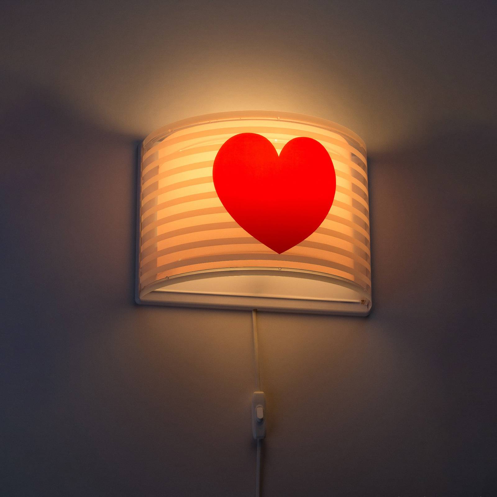 Lasten seinälamppu Light Feeling, pistoke, roosa