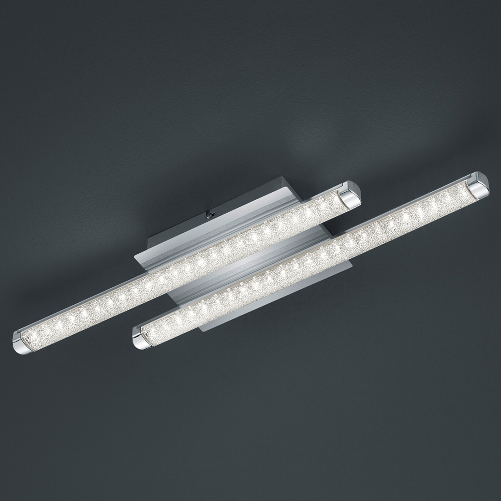 LED-kattovalaisin Street 2-lamppuinen kristallijäl