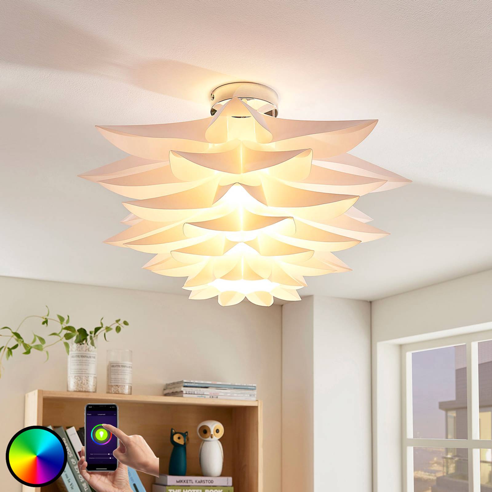 Lindby Smart LED-kattovalaisin Lavinja, RGB