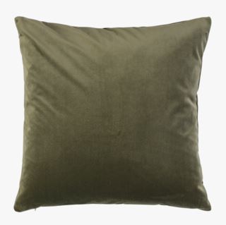 Mali velour koristetyynynpäällinen vihreä