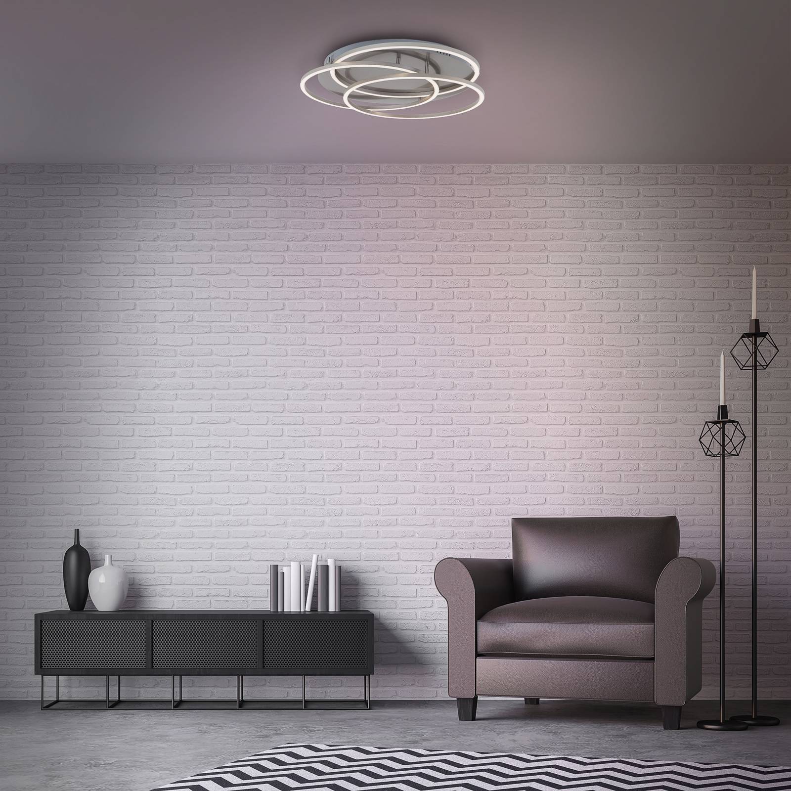 LED-kattovalo Frames, 3 rengasta, muistitoiminto