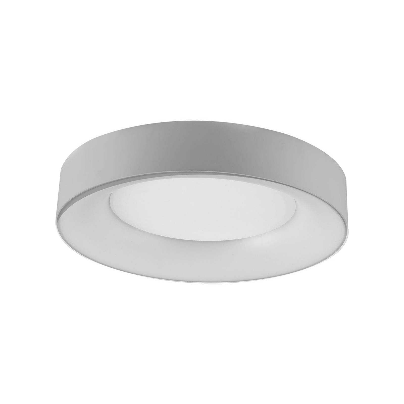 LED-kattovalaisin R40, Ø 40 cm, hopea