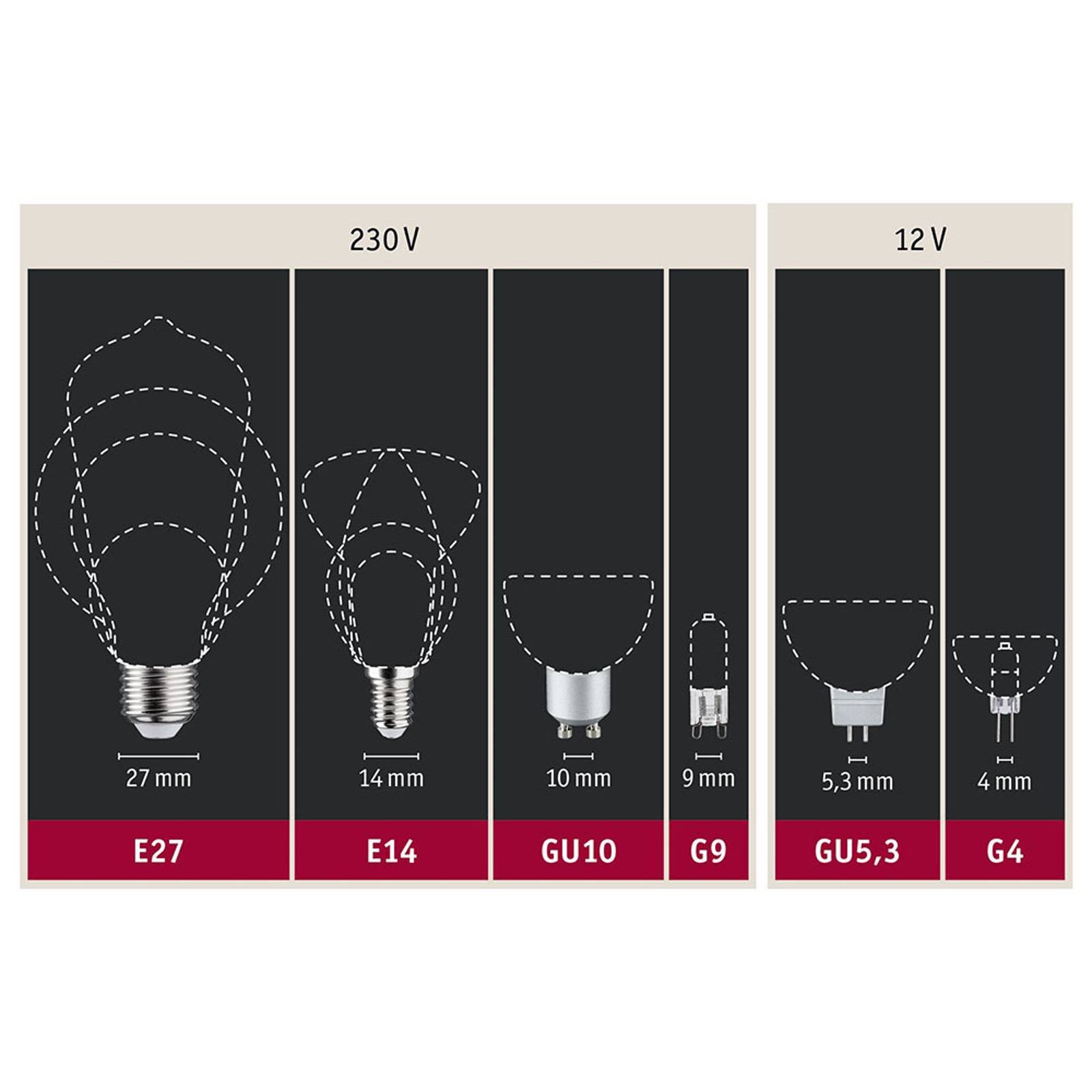 Paulmann-LED-Globe E27 G125 Inner Shape 4W matta