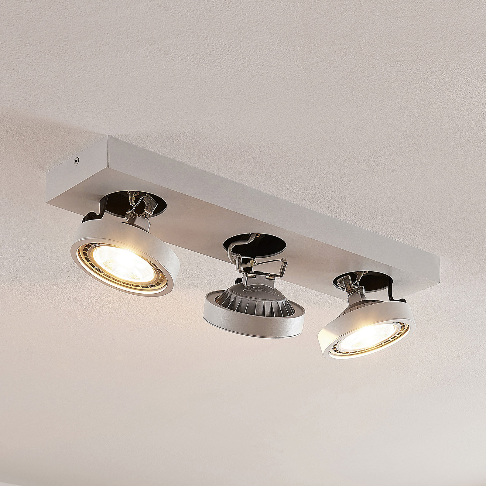 LED-kattovalaisin Negan, valkoinen, 3-lamppuinen