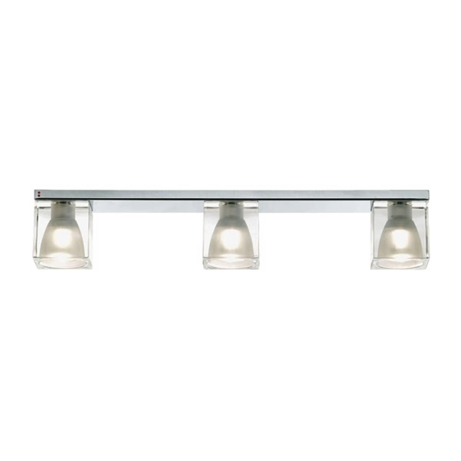 Fabbian Cubetto -kattovalaisin 3-lamp. kirkas