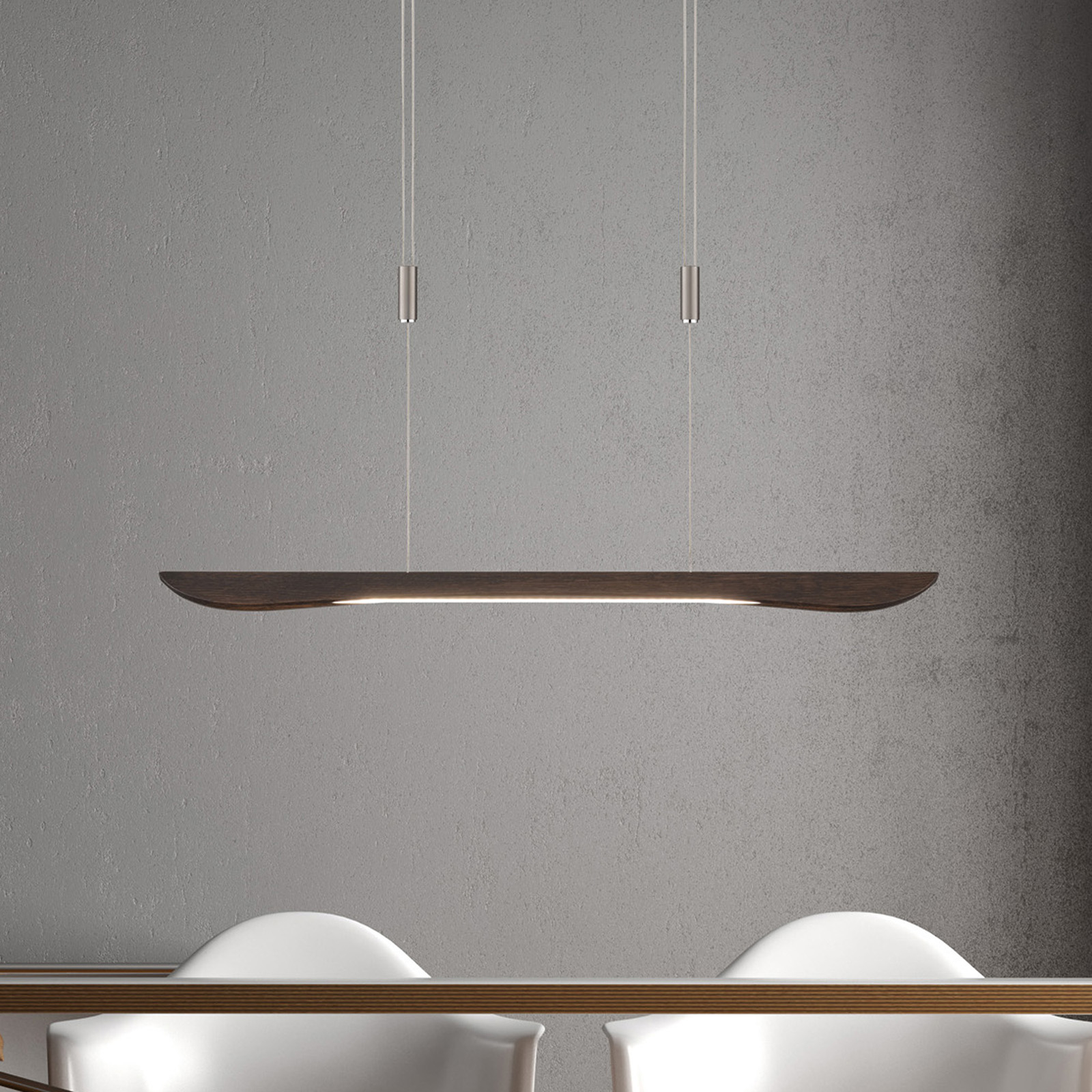 Lucande Hiba -LED-riippuvalo siirtomaatammi 88 cm