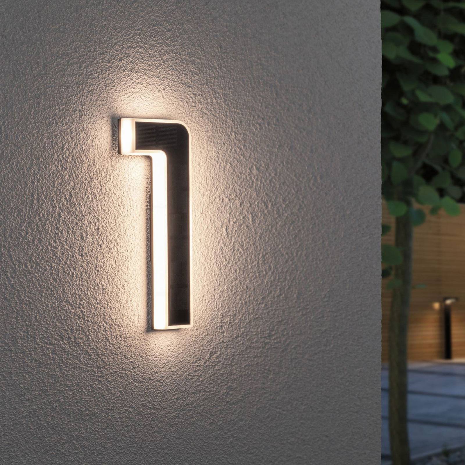 Paulmann aurinkokäyttöinen LED-talonnumero 1