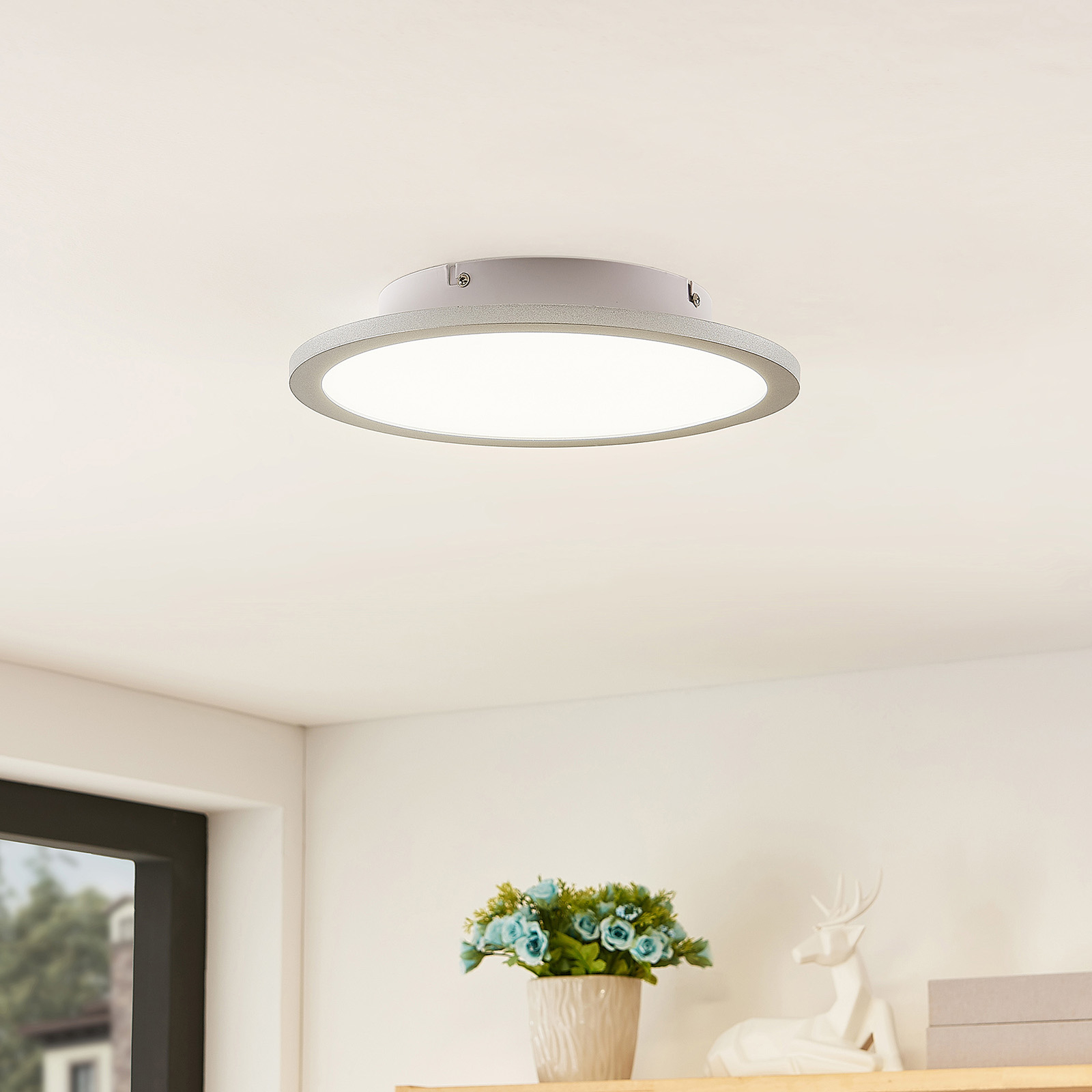 Lindby Narima -LED-kattovalo, CCT, Ø 30 cm