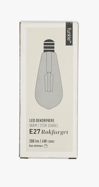 Smoked dekor E27 4W lamppu moniväri