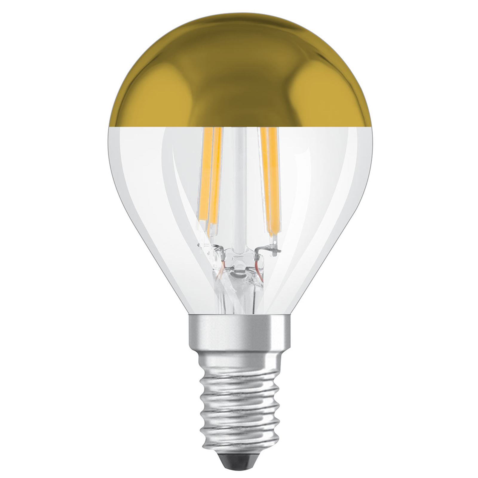 OSRAM-LED-lamppu E14 Mirror CLP gold 4W 2 700 K