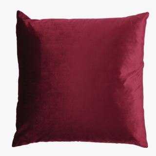 Mali velour koristetyyny viininpunainen