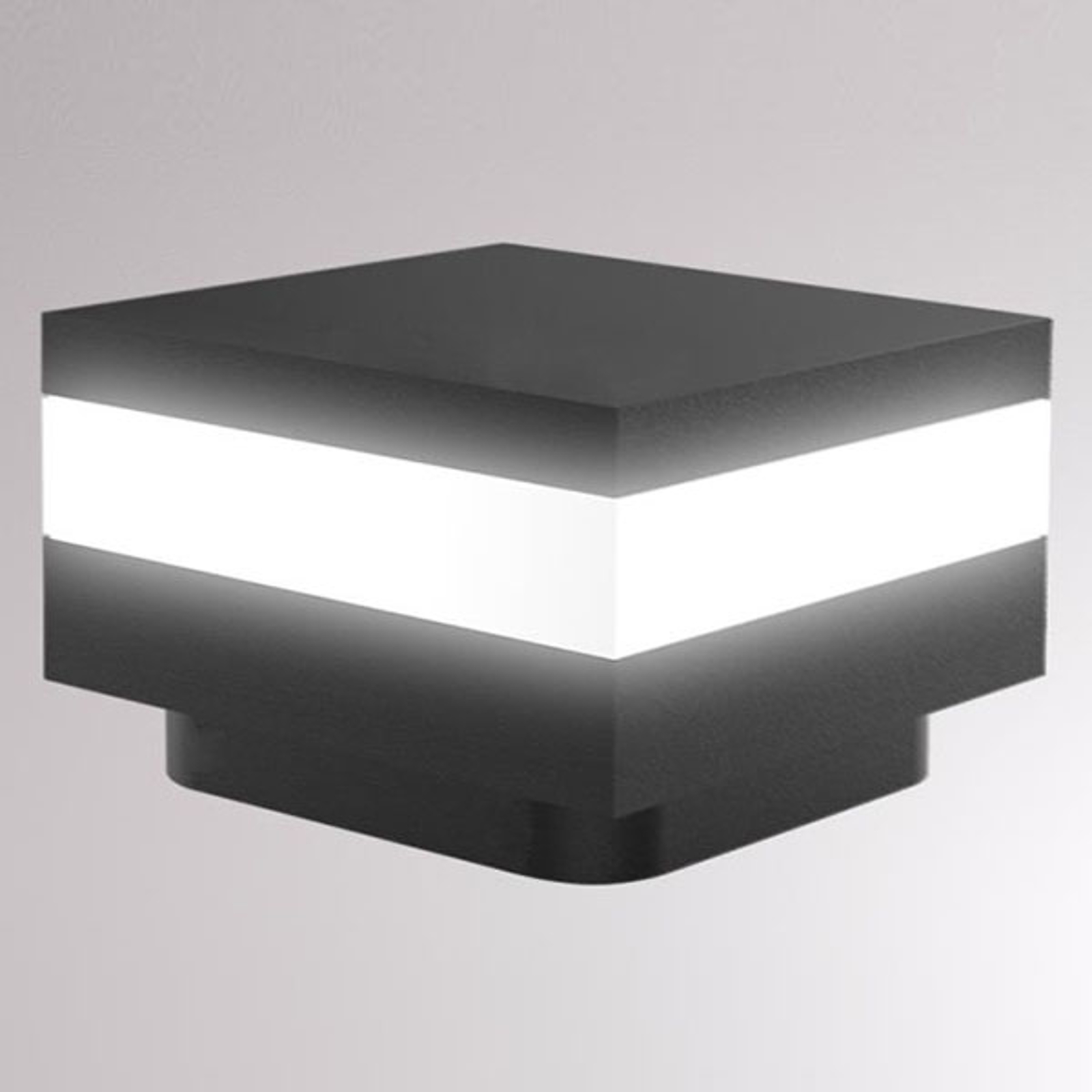 LOUM Mash -LED-pollarivalaisin, IP65, antrasiitti