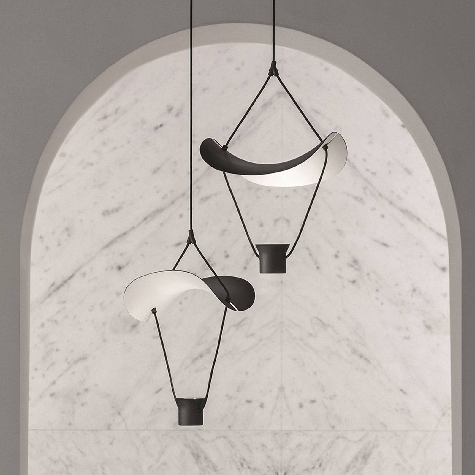 LED-riippuvalaisin Vollee S1 P, 44cm, up, musta